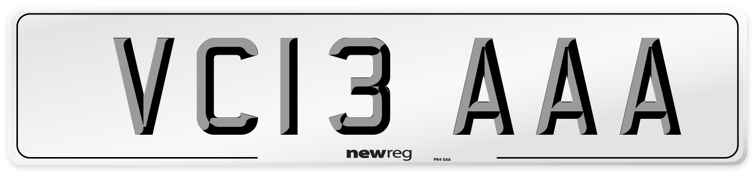 VC13 AAA Number Plate from New Reg
